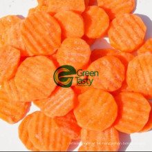 Nueva cosecha IQF Frozen Carrot Crinkle en alta calidad